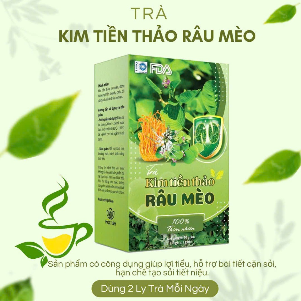Trà kim tiền thảo Râu Mèo Bổ Thận Lợi Tiểu Thanh Lọc Cơ Thể Giảm Sỏi Thận