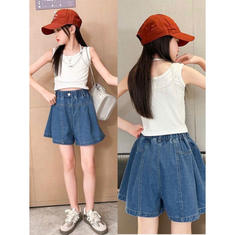 Quần short jean bé gái size đại 26 đến 43kg L020