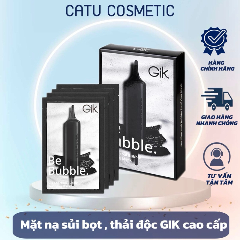 [ HỘP 4 MIẾNG] Mặt Nạ sủi bọt GIK Charcoal Bubble Purifying Mask