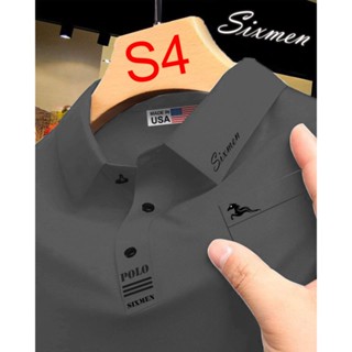  Áo Polo nam Trung Niên Ngắn Tay Sixmen  Áo ngắn tay Có túi tiện lợi Form rộng Có xẻ tà 