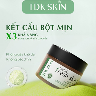 Bột thảo dược HERBAL FRESH SKIN, bột rửa mặt, tẩy tế bào chết & dưỡng ẩm từ tự nhiên - TDK SKIN