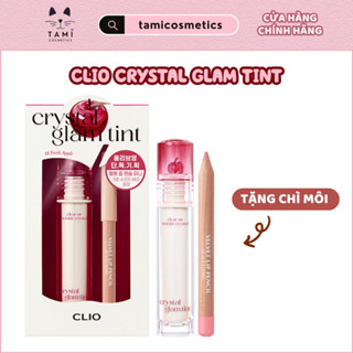 ( Tặng chì môi ) Set Son Bóng Clio Crystal Glam Tint
