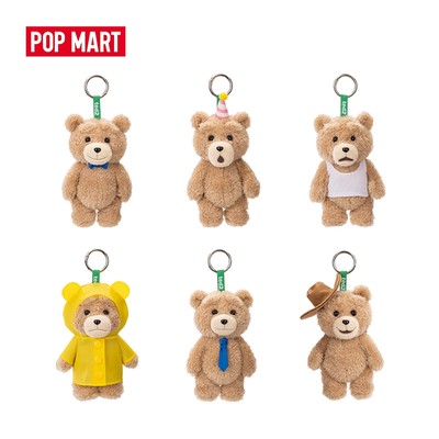 POP MART Ted2 Teddy Bear Action Plush Pendant Whole Set Blind Box
