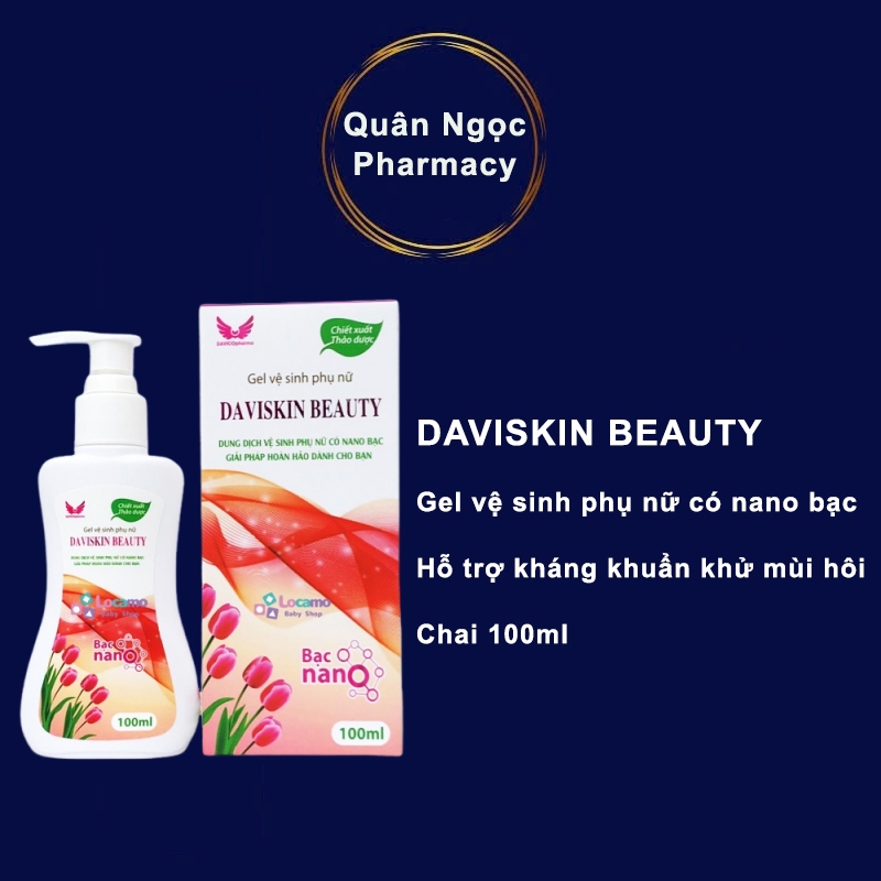 [CHÍNH HÃNG] Dung dịch vệ sinh phụ nữ Daviskin beauty Nước rửa phụ khoa Gel vệ sinh làm sạch thơm 10