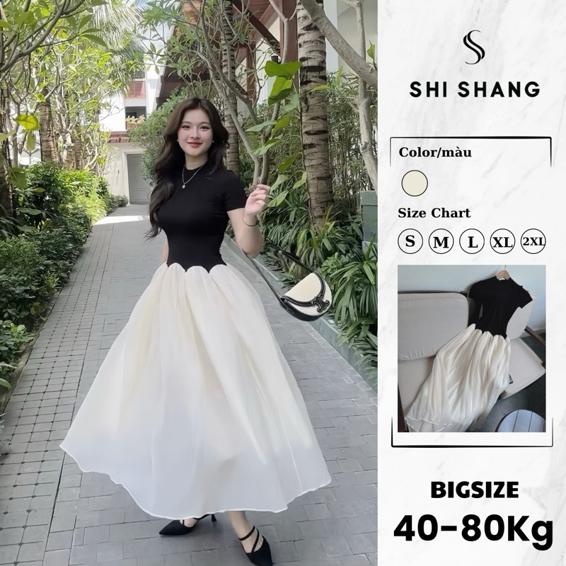 [𝐁𝐞𝐬𝐭 𝐒𝐞𝐥𝐥𝐞𝐫] Váy thiết kế Shi Shang, váy phối tơ xoè uốn sóng có Bigsize | BigBuy360 - bigbuy360.vn