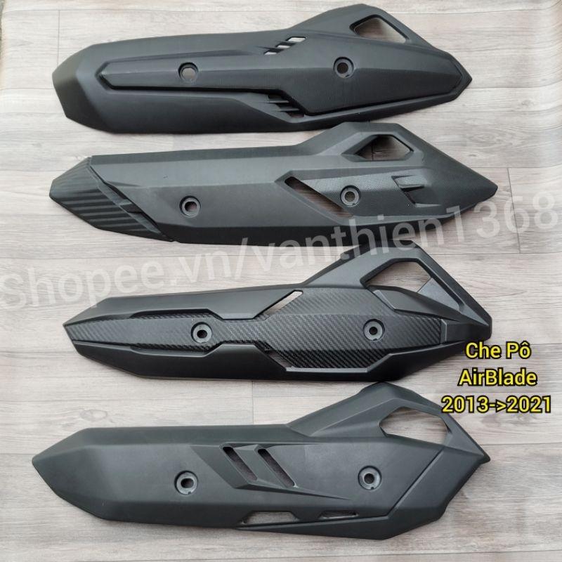 Ốp Pô Che Pô Xe AB 2Val AirBlade 2013->2021 VARIO 2017 Nhựa Đen