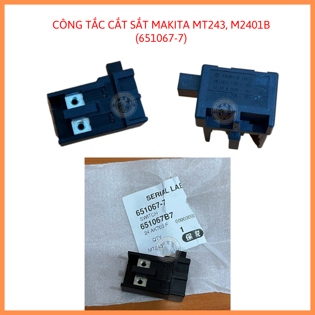 Công tắc máy cắt sắt MAKITA MT243, M2401B, M2403B (SWITCH, 651067-7)
