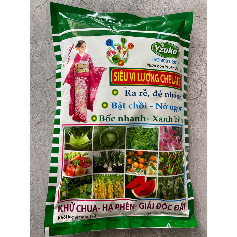 Phân bón vi lượng  YZUKA cung cấp vi lượng cho tất cả các loại cây trồng gói (1kg)