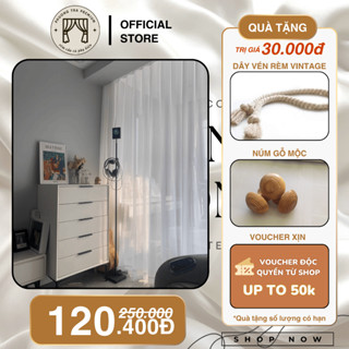 Rèm cửa Voan Trắng Họa Tiết Kẻ Sọc - Trang Trí Cửa Sổ, Cửa Chính Spa | Voan Đẹp Decor Phòng Thư Giãn"Giá rẻ nhất shopee!
