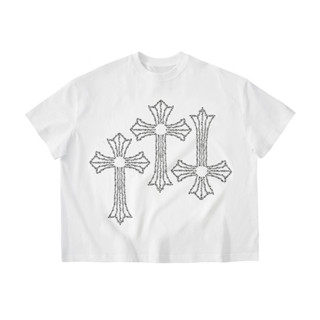 ÁO THUN NAM/NỮ - VOLEUR DIAMOND CROSS , THUN COTTON 100%, HỌA TIẾT ĐÍNH ĐÁ