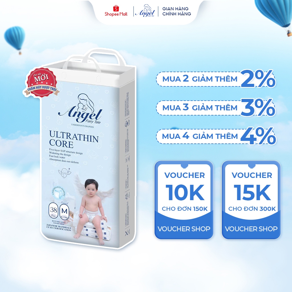 Bỉm Quần ANGEL Absorbent full Size
