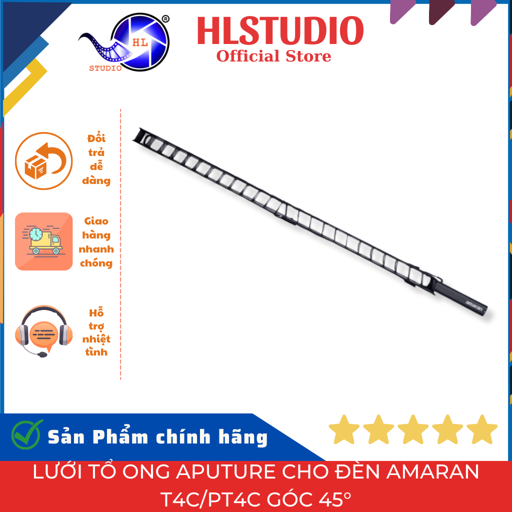 Lưới Tổ Ong Aputure Cho Đèn Amaran T4C/PT4C Góc 45° - HL Studio