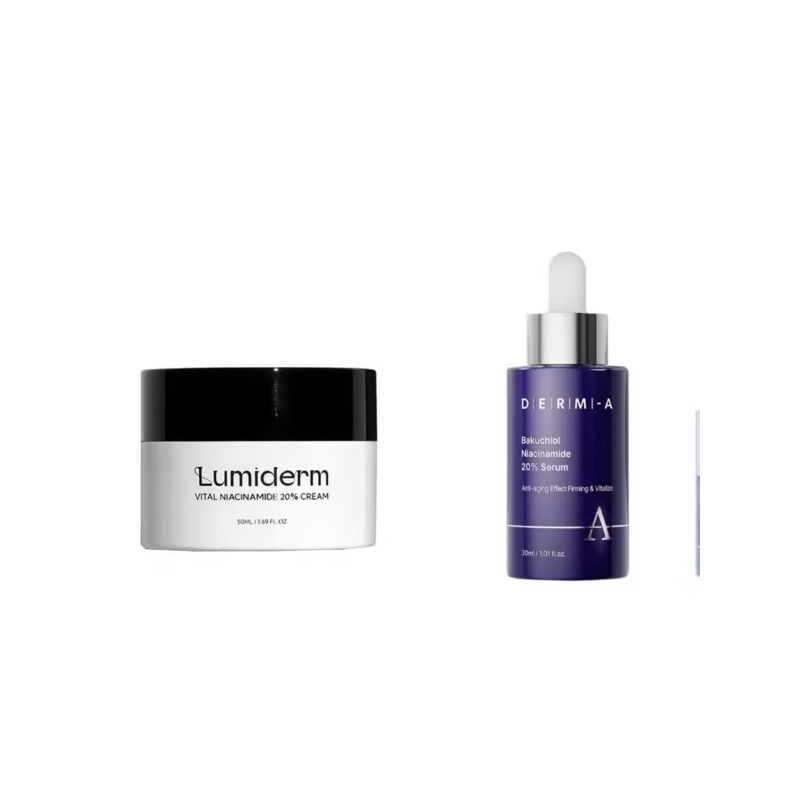 S04_ Combo 1 hũ Kem dưỡng Lumiderm vital niacinamide 20% 50ml (VỎ TRẮNG) (Q96) + 1 lọ serum niacinam