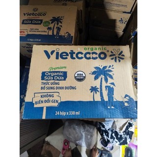 (1 THÙNG 24 HỘP ) Sữa Dừa Organic Vietcoco - Hộp 330ml / Date mới nhất