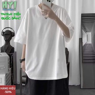 Áo thun Unisex HELLOYOU Basic Tee phông trơn nam nữ RP_01 tay lỡ oversize form rộng 4 màu
