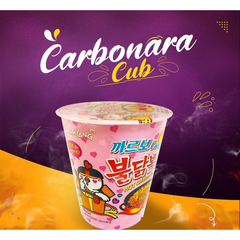 [COMBO 6 LY] - Mì ly carbonara/Mì ly carbonara samyang/ Mì ly hồng Samyang sốt kem/ Mì ly Samyang