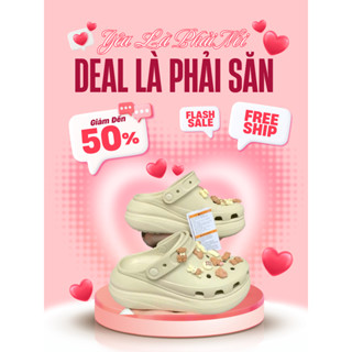 Dép Sục Crocs Band Mega Crush Clog Nữ đế cao 7cm tôn dáng, Hàng cao cấp Hot trends. ..