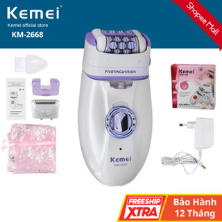 Máy Cạo Lông Toàn Thân 2 In 1, Máy Tẩy Lông Đa Năng  Kemei KM-2668 BH Chính Hãng 12 Tháng