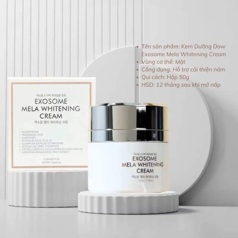 C85_ Kem Dưỡng Da DOW Exosome Mela Whitening Cream 50G Kem dưỡng trắng da Dow Exosome mela whitening