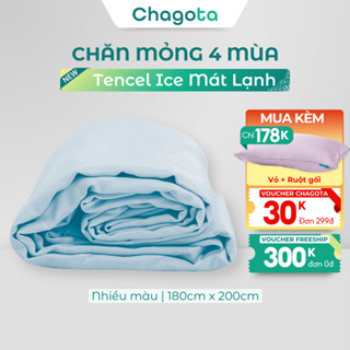 Chăn Hè Mỏng Văn Phòng Tencel ice Ice Mát Lạnh Chagota Bedding Size 1m8x2m Chăn Mỏng Tiện lợi Gấp Gọn Du Lịch