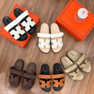 Dép chữ H nữ quai ngang nhều màu đế bệt dép 2 quai dán dép H,m nữ nhiều màu đế êm - YELLOWSTORE