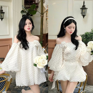 Đầm Tơ Hoa Trễ Vai Bồng Bềnh Cloudy Bob Dress, Đầm Hoa Bánh Bèo Đi Tiệc Đi Biển Tay Dài Siêu Xinh Hàng Cao Cấp Hai Lớp
