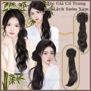 Tóc Giả Cổ Trang Búi Lệch Sườn Xám Cách Trung Hoa – Tóc Giả Nữ Ngoặm Búi Lệch Hippie Layer Cup Vibe Thục Nữ Tiểu Thư