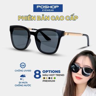 Kính Mát Nữ Thời Trang POSHOP Mắt Kính Râm Unisex Gọng Kim Loại Dáng Vuông Chống UV400 Đi Đêm 602335
