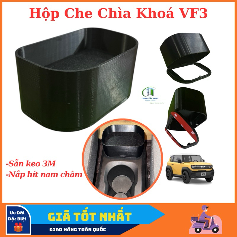 Hộp che chìa khoá Vinfast VF3, kèm khay đựng đồ, hộp đựng chìa khoá VF3