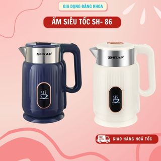 Ấm Siêu Tốc Mẫu Mới SHRAP SH-86 Dung Tích 2L Có 2 Lớp Cách Nhiệt, Công Suất 1500W Thân Chống Bỏng, Tự Động Ngắt Khi Sôi