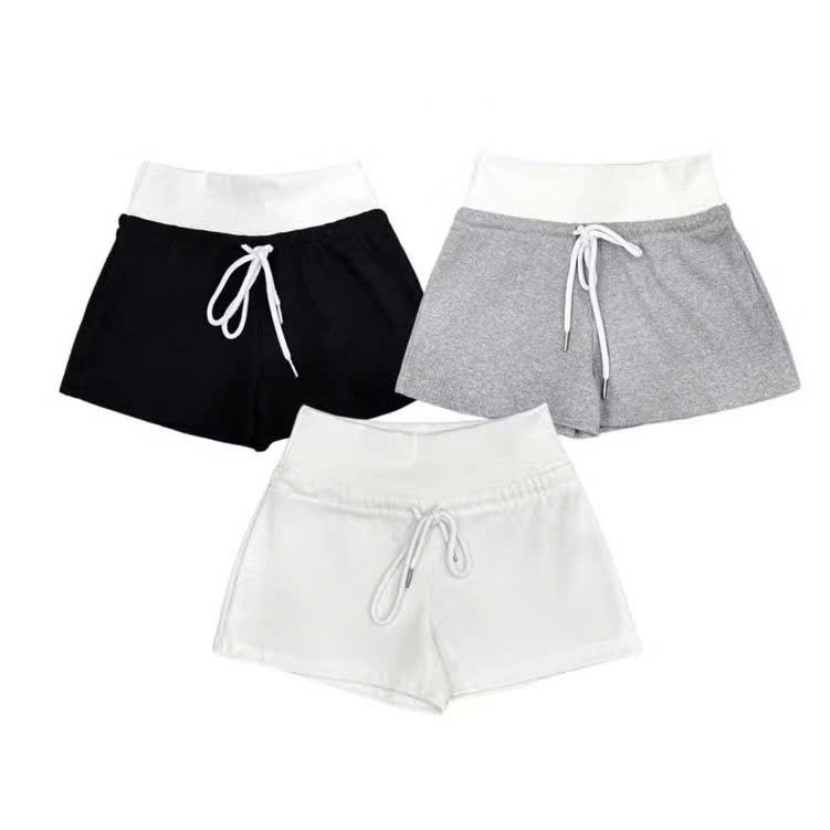 Quần short nữ kiểu dáng thể thao lưng cao tôn dáng cạp chun co dãn chất vải dày dặn mịn đẹp QD05 | BigBuy360 - bigbuy360.vn