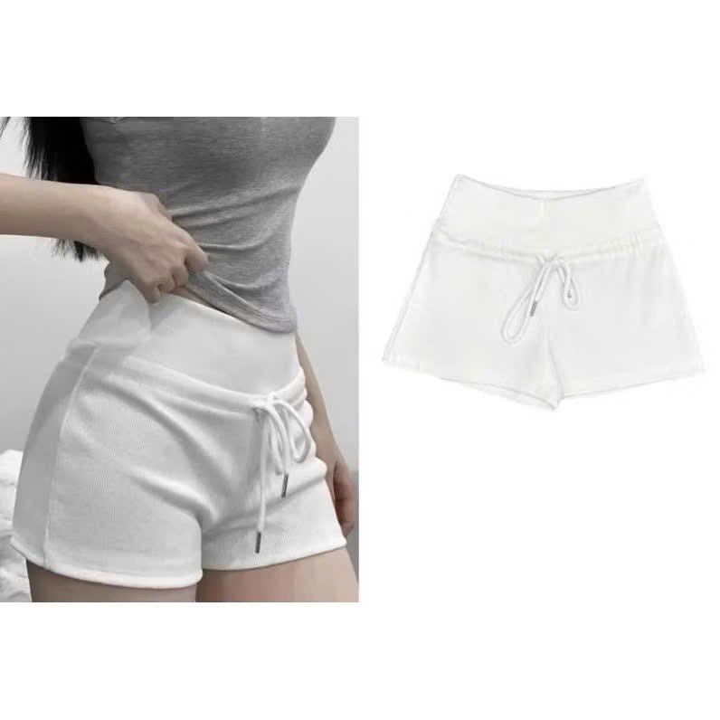 Quần short nữ kiểu dáng thể thao lưng cao tôn dáng cạp chun co dãn chất vải dày dặn mịn đẹp QD05 | BigBuy360 - bigbuy360.vn