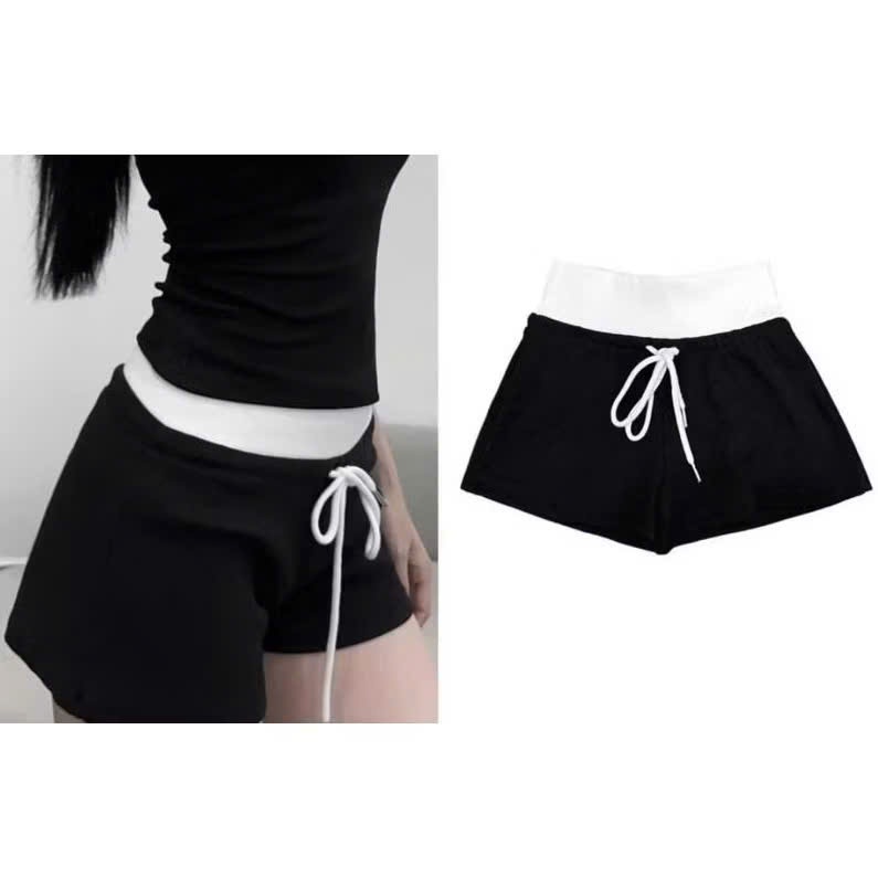 Quần short nữ kiểu dáng thể thao lưng cao tôn dáng cạp chun co dãn chất vải dày dặn mịn đẹp QD05 | BigBuy360 - bigbuy360.vn