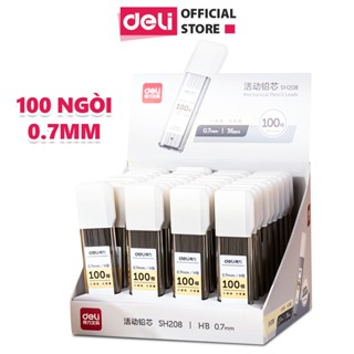 Ruột Bút Chì Kim 0.7mm Deli - Ngòi Chì Kim 100 Chiếc HB 90mm, Lõi Chì Bấm Nhỏ Gọn Tiện Lợi Cho Học Sinh