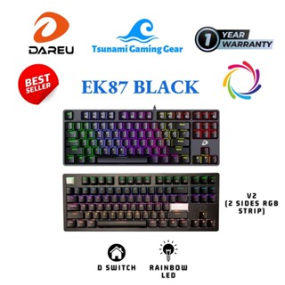 Bàn phím cơ DareU EK87 v2 Black/ DareU EK87 Black/ Multi LED/ Rainbow LED/ 87 KEY