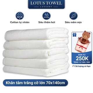 Khăn tắm KHÁCH SẠN 70x140cm, 100% COTTON, siêu mềm mịn, thấm hút, dày dặn - LOTUSTOWEL