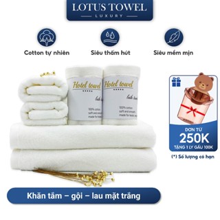 Khăn Khách Sạn,Khăn Tắm Khăn Gội Đầu Khăn Mặt Cho Khách Sạn Thương Hiệu Lotustowel 100% Cotton Mềm
