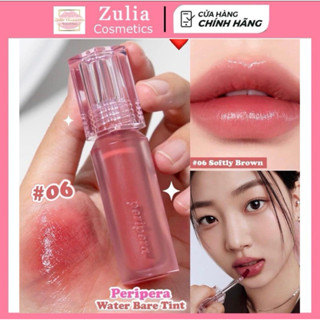 Son Tint Bóng PeriPera Bare Water Tint Hàn Quốc màu 06 Softly Brown