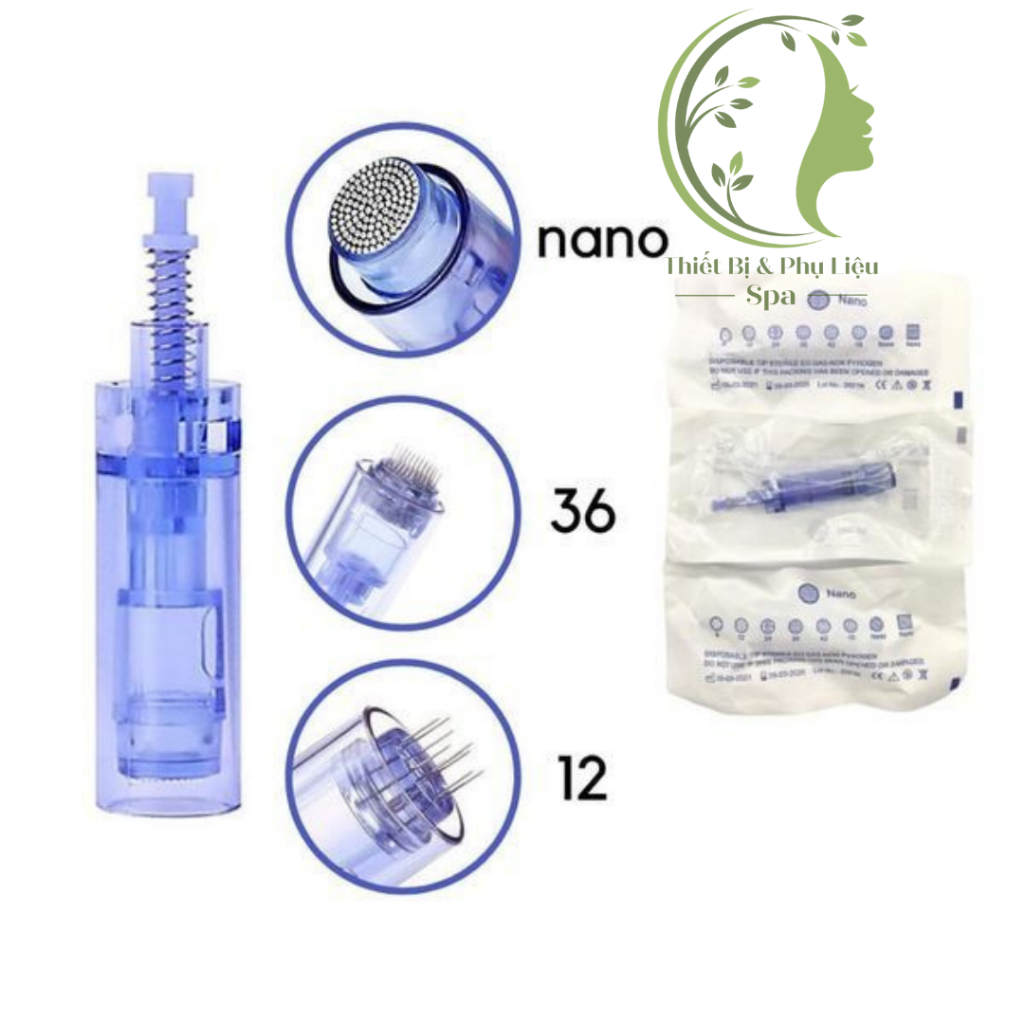 Kim nano xanh kim 12,kim 36, Kim Cấy Tảo | Đầu Phi Kim Nano Dùng Cho Máy Dr.Pen