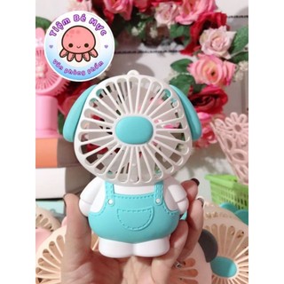 [Rẻ Vô Địch] Quạt Mini Tích Điện Hình Thú Tiện Lợi TẶNG CÁP SẠC