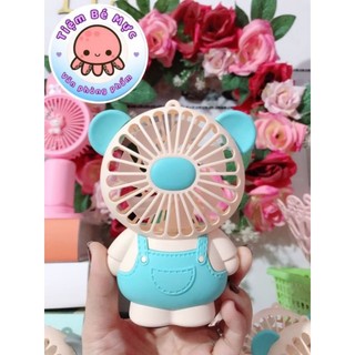 [Rẻ Vô Địch] Quạt Mini Tích Điện Hình Thú Tiện Lợi TẶNG CÁP SẠC