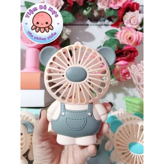 [Rẻ Vô Địch] Quạt Mini Tích Điện Hình Thú Tiện Lợi TẶNG CÁP SẠC