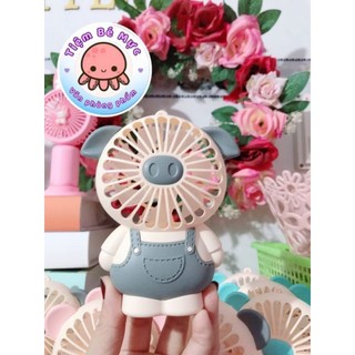 [Rẻ Vô Địch] Quạt Mini Tích Điện Hình Thú Tiện Lợi TẶNG CÁP SẠC