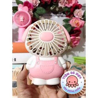 [Rẻ Vô Địch] Quạt Mini Tích Điện Hình Thú Tiện Lợi TẶNG CÁP SẠC