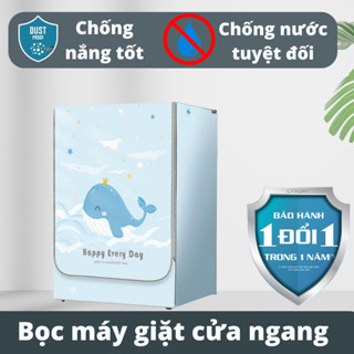 Áo bọc máy giặt cửa ngang loại tốt che máy giặt chống mưa nắng chất liệu vải dù phù hợp 6kg-12kg - Nhiều mẫu mã