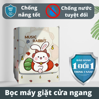Áo chùm phủ máy giặt cửa ngang che máy giặt chống mưa nắng chất liệu vải dù dày dặn phù hợp cho máy 6kg - 12kg