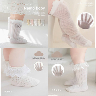 Set Tất Cotton Tất Lưới Bé Gái Bé Trai – Tất Thu Đông Cổ Cao Co Giãn 4 Chiều