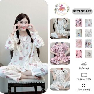 Bộ đồ nữ Bảo Thanh Boutique tiểu thư, hoạ tiết dễ thương