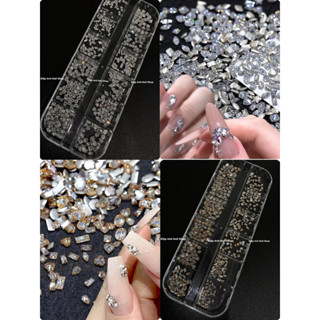 Khay đá pha lê siêu nhỏ chân bằng mix hình siêu sáng- khay 12 hình 432viên 