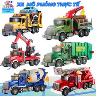  Xe ô tô đồ chơi xe cỡ lớn mô phỏng thực tế có chức năng như xe thật có đèn còi xe cứu hỏa xe cứu hộ xe ben xe bồn xe đua 